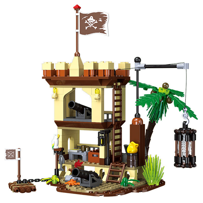 JIESTAR Pirate Supply Depot Building Block Set - 59149-白底.jpg