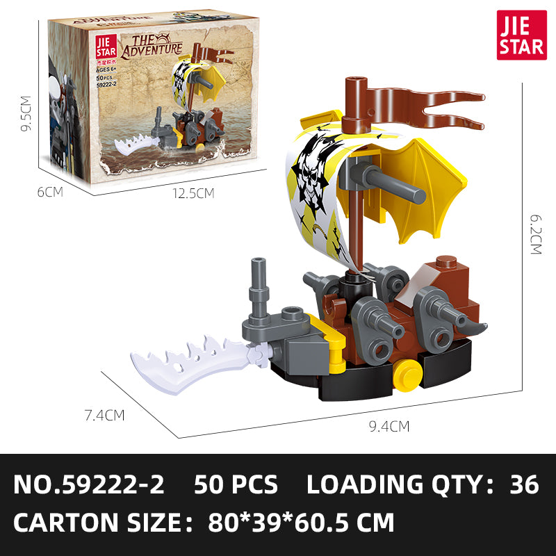 JIESTAR Pirate Ship [6 Small Styles] Building Block Set - 59222-2-2.jpg