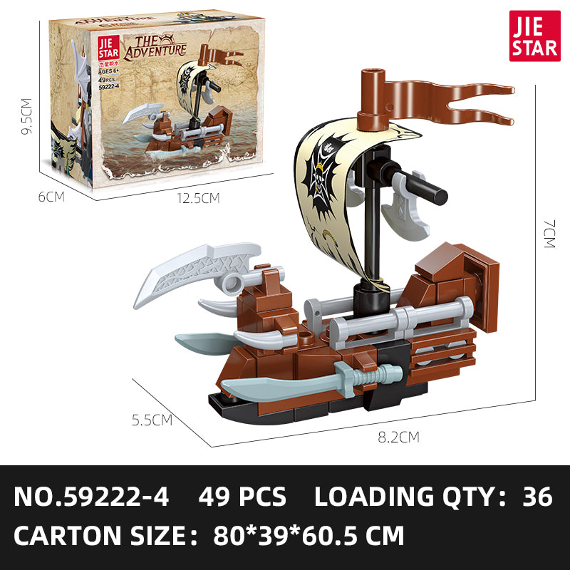JIESTAR Pirate Ship [6 Small Styles] Building Block Set - 59222-4-2.jpg