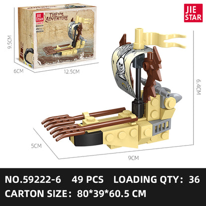 JIESTAR Pirate Ship [6 Small Styles] Building Block Set - 59222-6.jpg