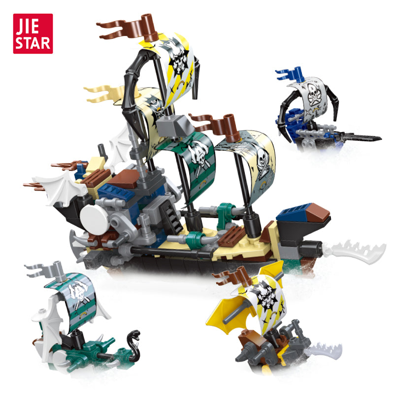 JIESTAR Pirate Ship [6 Small Styles] Building Block Set - 59222-白底.jpg