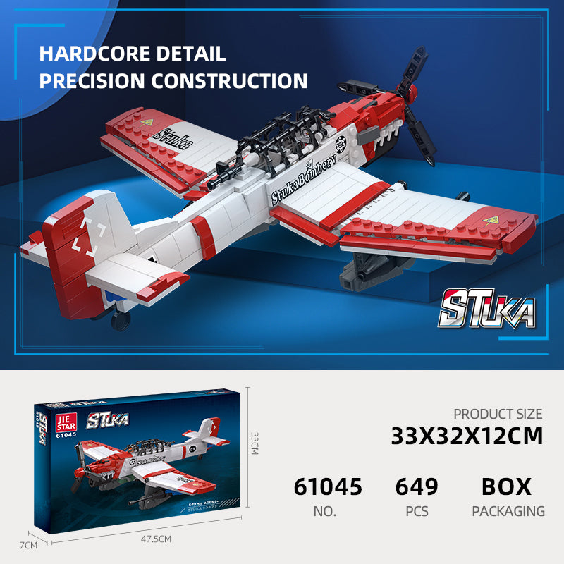 JIESTAR Junkers Bomber Building Block Set - 61045-4.jpg