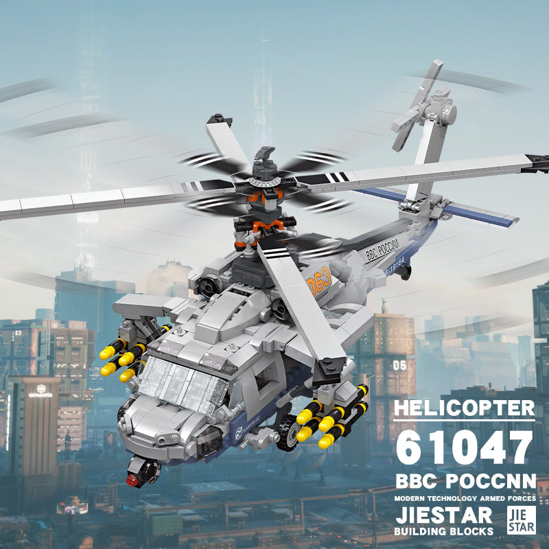 JIESTAR Ship-Based Helicopter Building Block Set - 61047-2.jpg
