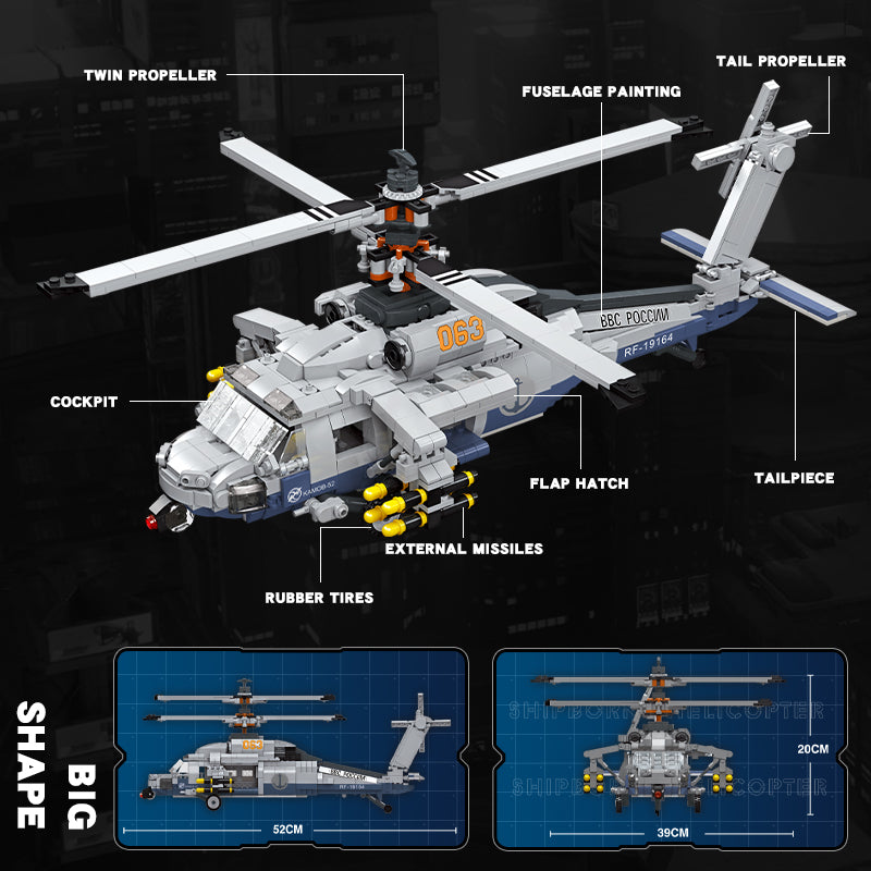 JIESTAR Ship-Based Helicopter Building Block Set - 61047-3.jpg