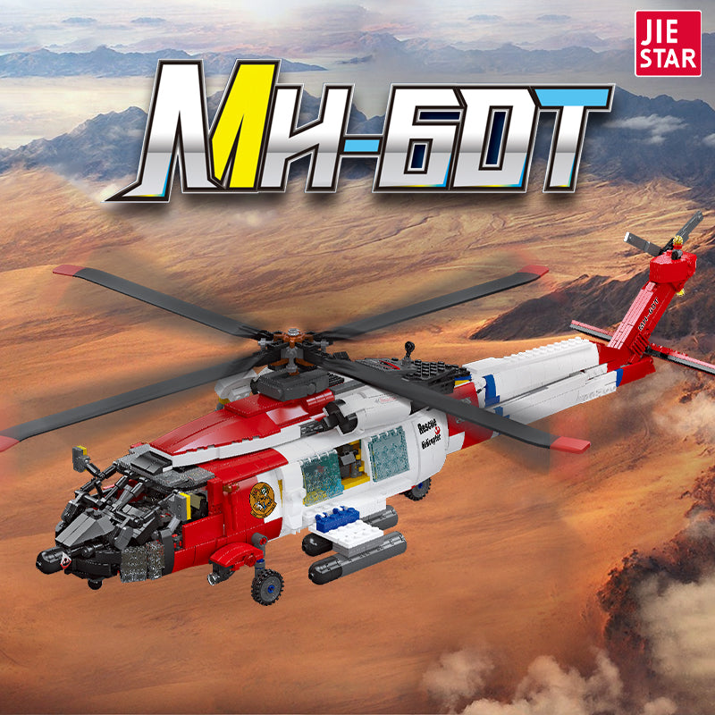 JIESTAR Mh-60T Eagle Rescue Helicopter Building Block Set - 61048-1.jpg