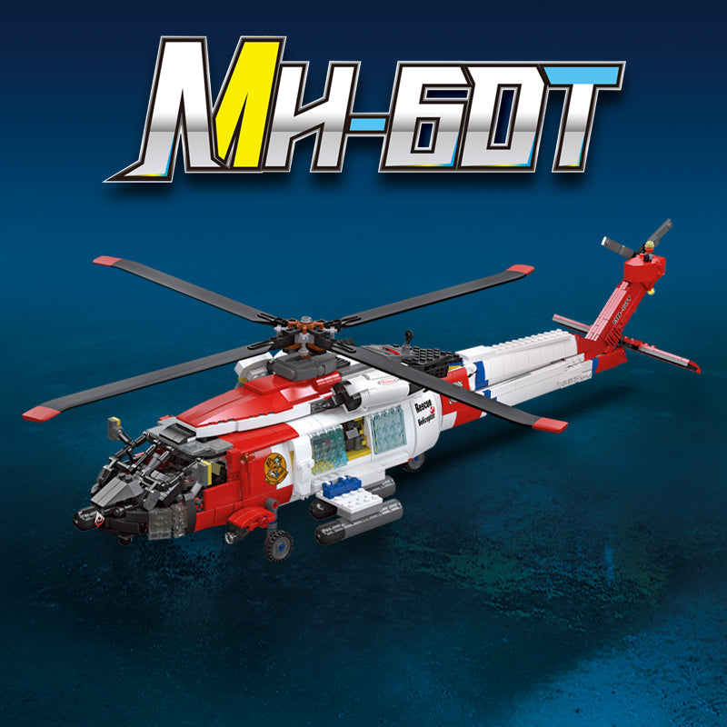 JIESTAR Mh-60T Eagle Rescue Helicopter Building Block Set - 61048-2.jpg