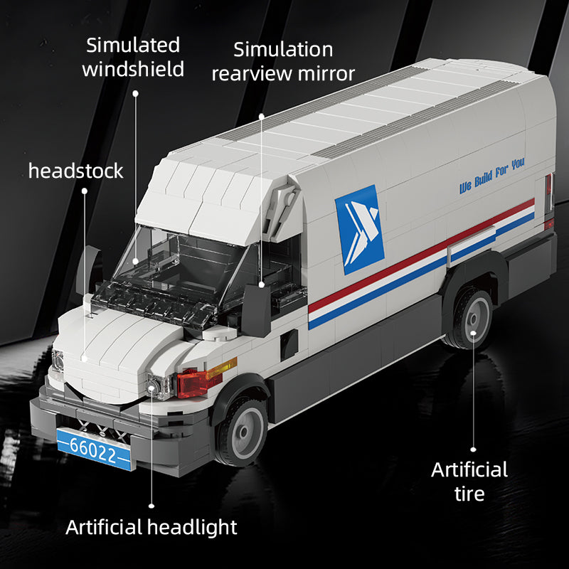 Xbert US Postal MAIL Truck Building Block Set - 66022-2.jpg