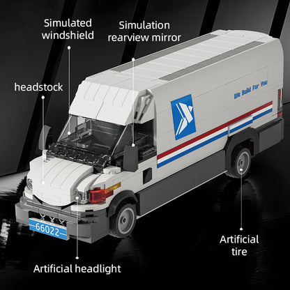 Xbert US Postal MAIL Truck Building Block Set - 66022-2.jpg