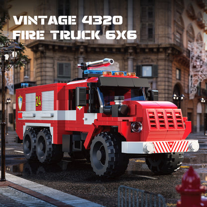 Xbert Vintage 4320 FIRE Truck 6X6 Building Block Set - 66024-1.jpg