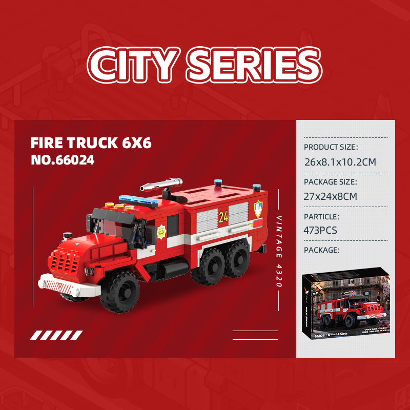 Xbert Vintage 4320 FIRE Truck 6X6 Building Block Set - 66024-2.jpg