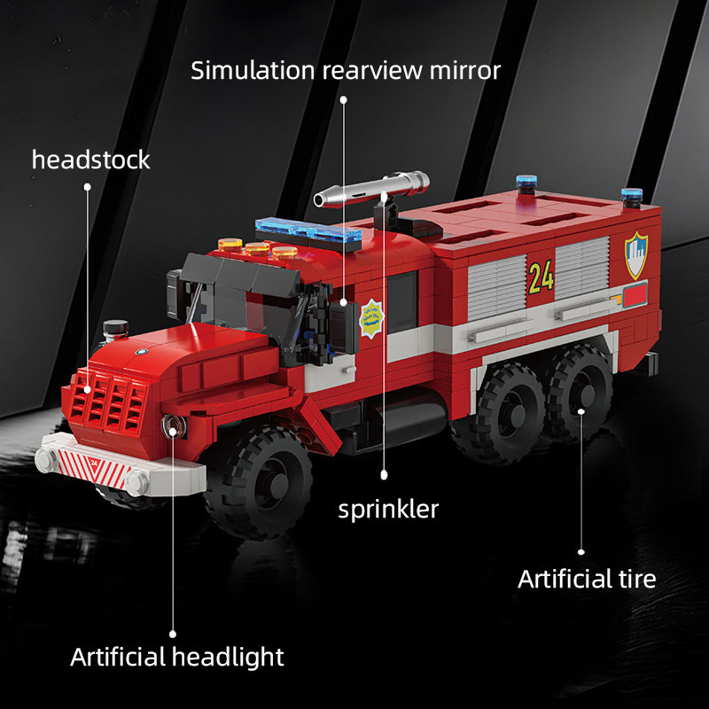Xbert Vintage 4320 FIRE Truck 6X6 Building Block Set - 66024-3.jpg