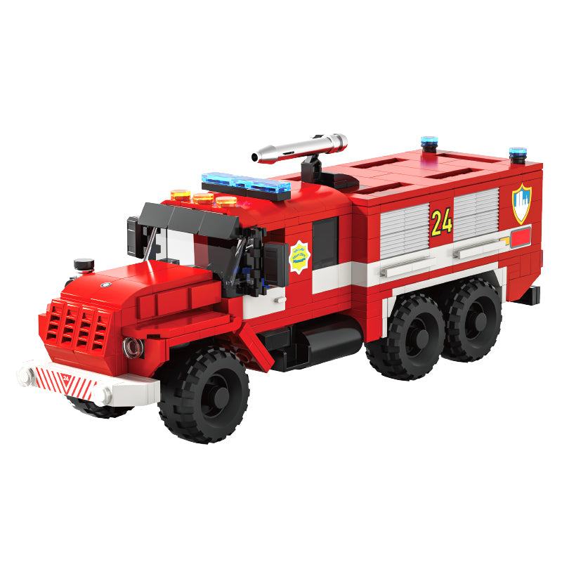 Xbert Vintage 4320 FIRE Truck 6X6 Building Block Set - 66024-白底.jpg