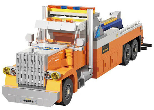 Xbert Heavy-Duty TOW Truck Building Block Set - 66028-白底.jpg
