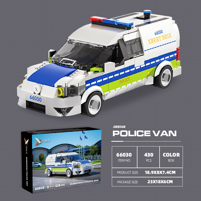 Xbert European Police VAN Building Block Set - 66030-2.jpg