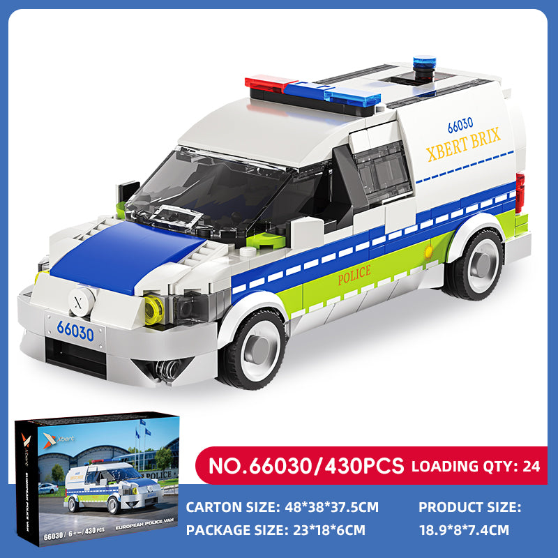 Xbert European Police VAN Building Block Set SKU image - 66030-sku.jpg