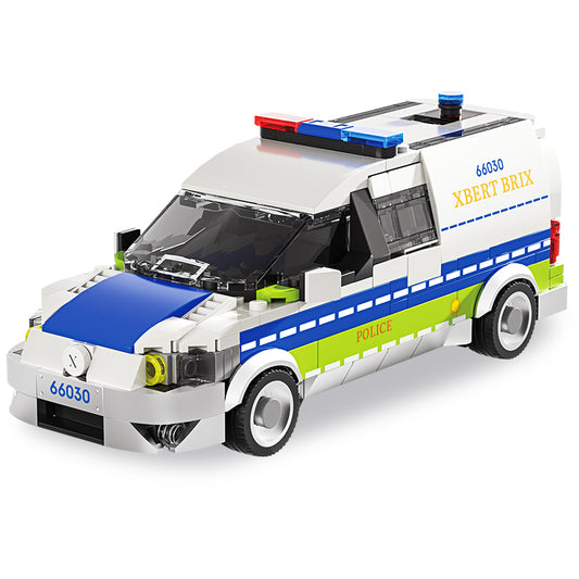Xbert European Police VAN Building Block Set - 66030-白底.jpg