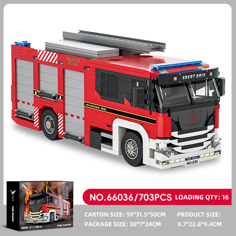 Xbert FIRE Engine Building Block Set SKU image - 66036-sku.jpg