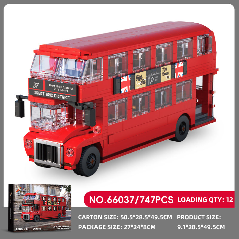 Xbert Vintage Double Decker BUS Building Block Set SKU image - 66037-sku.jpg