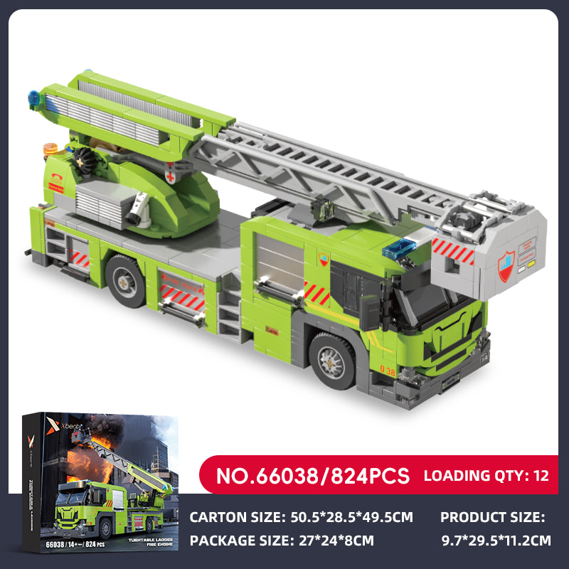 Xbert Turntable Ladder FIRE Engine Building Block Set SKU image - 66038-sku.jpg