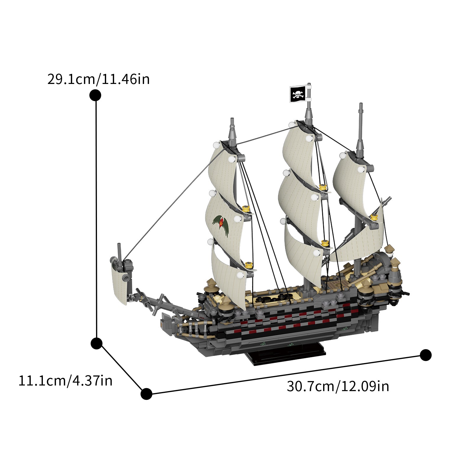 Xbert Ghost Mary Building Set SKU image - 66048-尺寸-01.jpg