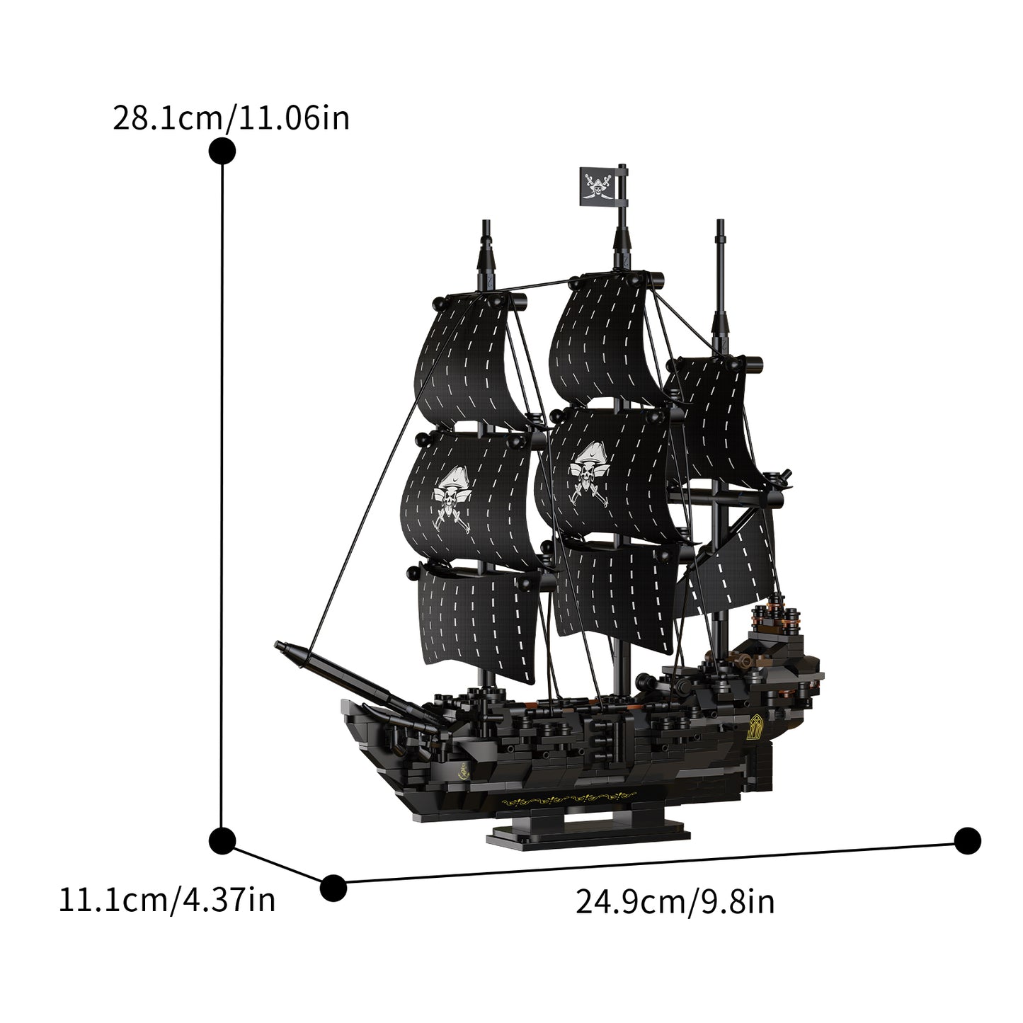 Xbert Dark Pearl Building Set SKU image - 66049-尺寸-01.jpg