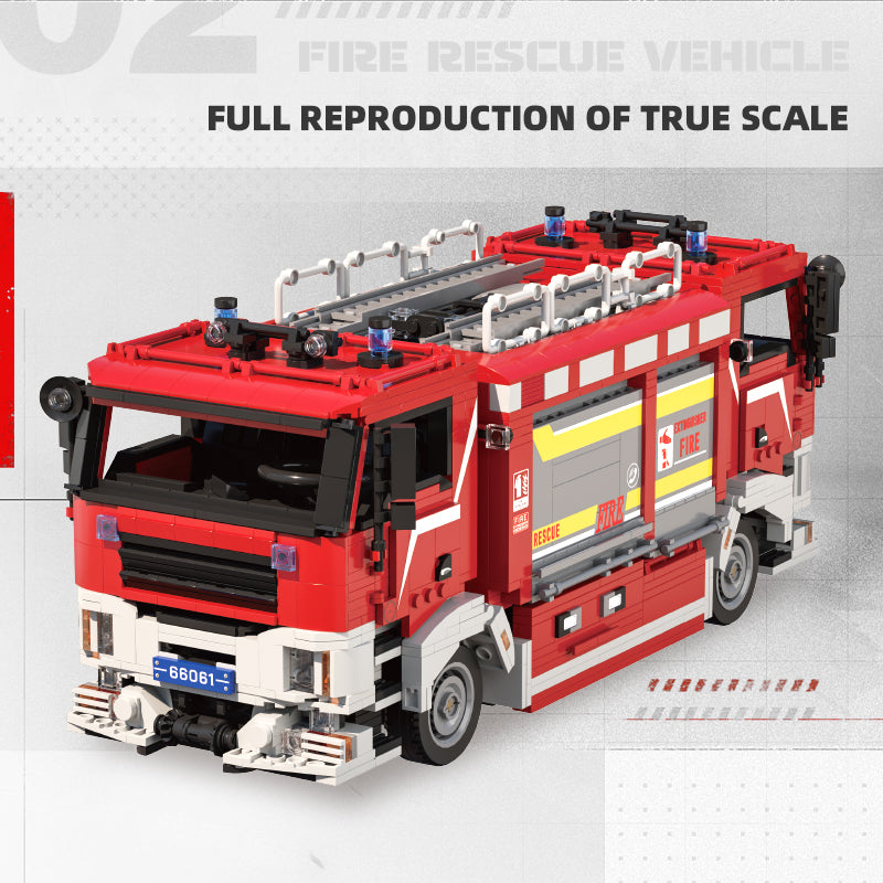 Xbert Bi-Directional Driving FIRE Rescue Vehicle Building Block Set - 66061-2.jpg