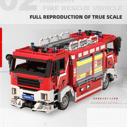Xbert Bi-Directional Driving FIRE Rescue Vehicle Building Block Set - 66061-2.jpg
