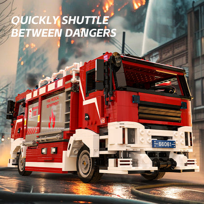 Xbert Bi-Directional Driving FIRE Rescue Vehicle Building Block Set - 66061-3.jpg