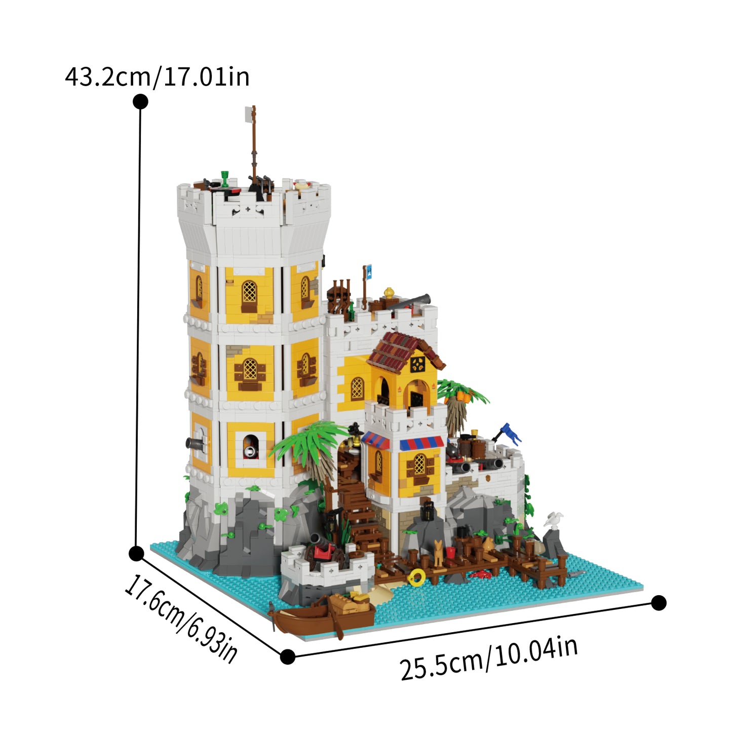Xbert Sierra Madre Fortress Building Set SKU image - 66095-尺寸-01.jpg