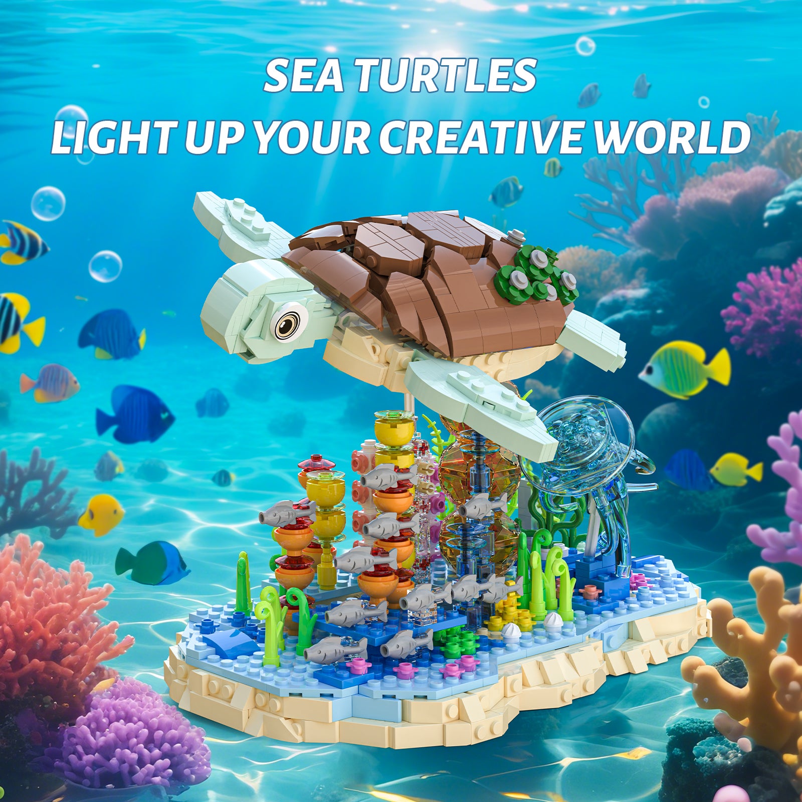 Xbert Sea Turtle Building Block Set - 66099-1.jpg