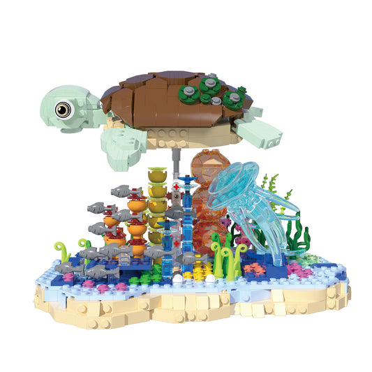 Xbert Sea Turtle Building Block Set - 66099-白底.jpg