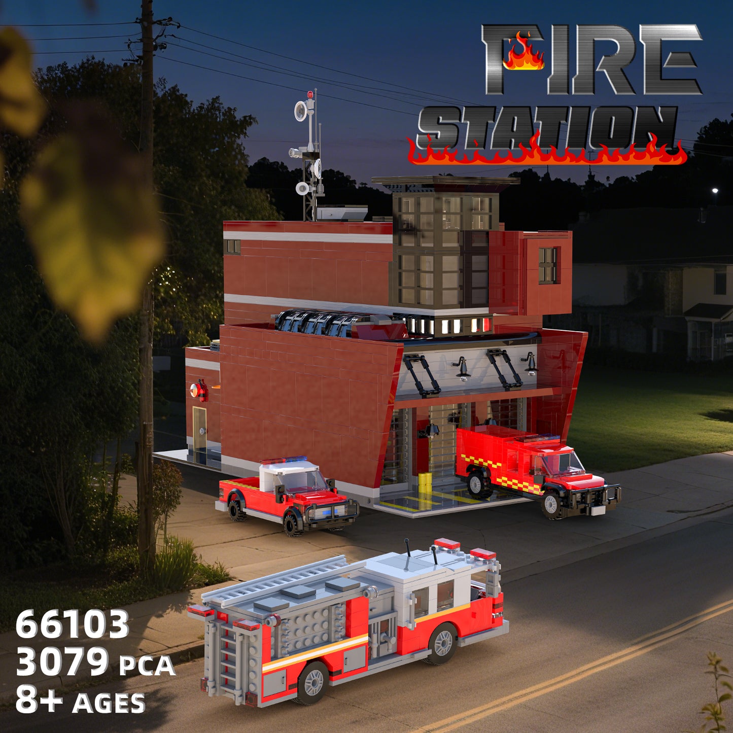 Xbert FIRE Station Building Block Set - 66103-1.jpg