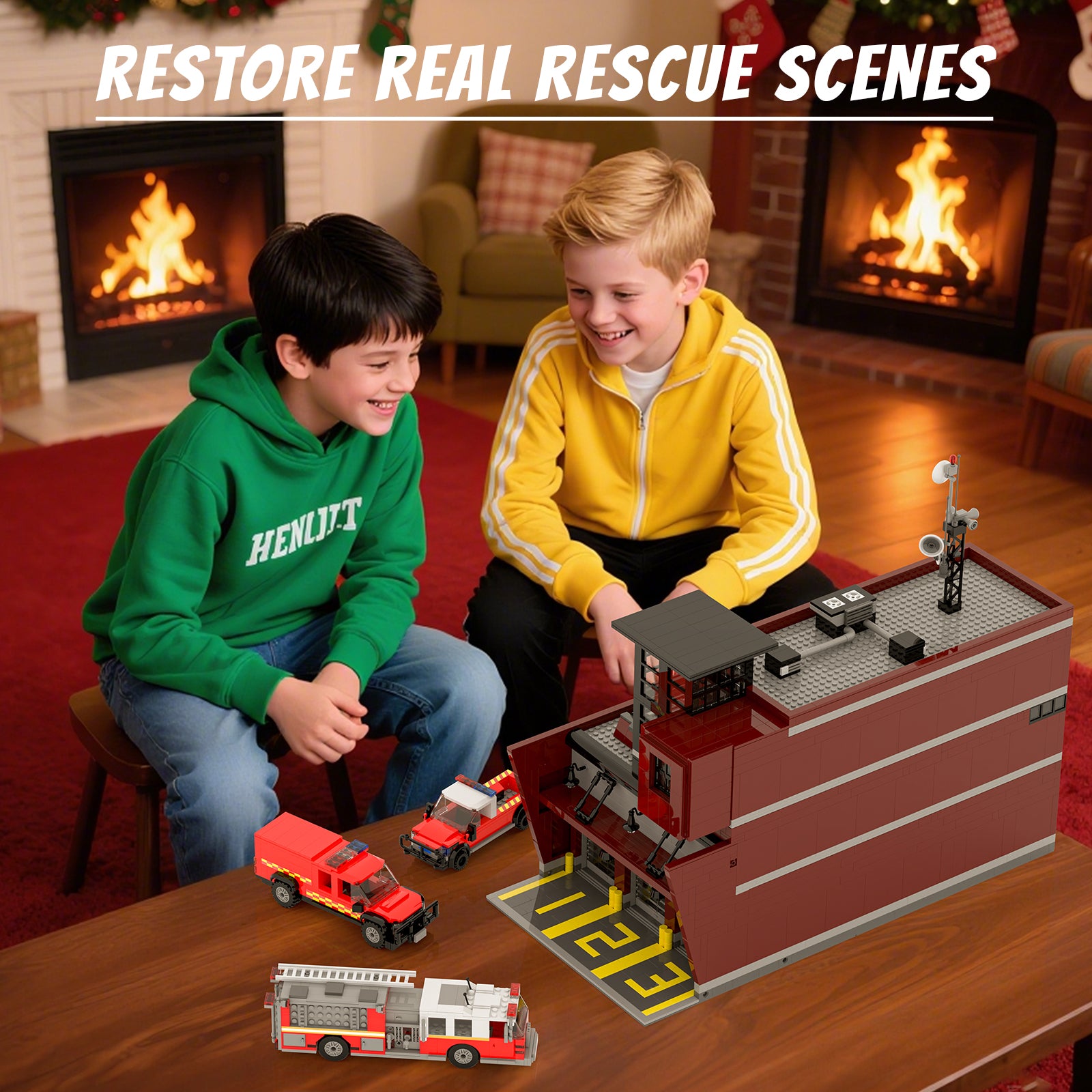 Xbert FIRE Station Building Block Set - 66103-6.jpg