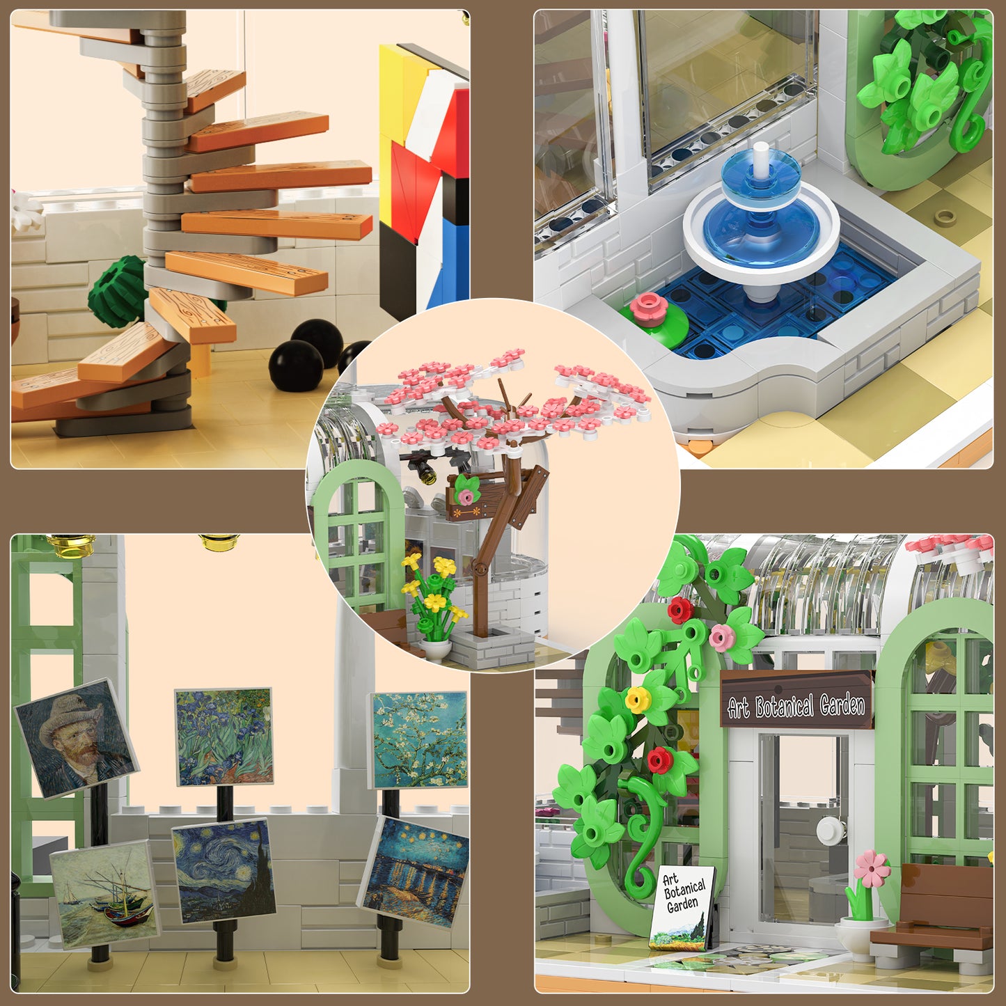 Xbert Botanical Garden Art Gallery Building Block Set - 66105-4.jpg