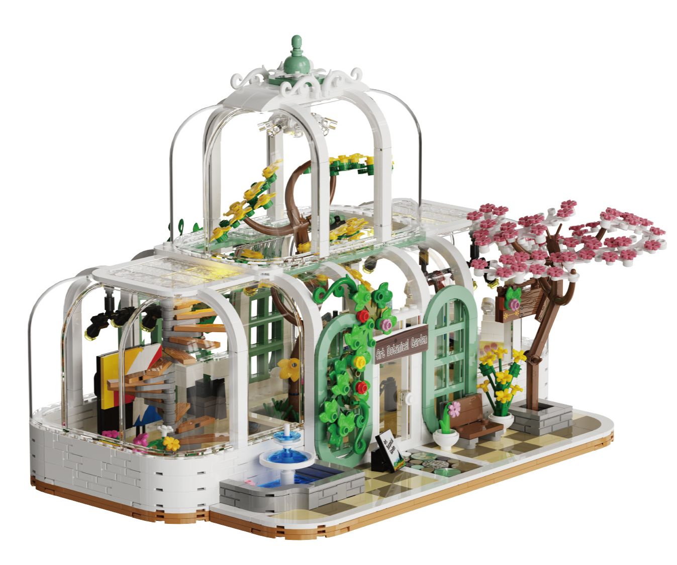 Xbert Botanical Garden Art Gallery Building Block Set - 66105-白底.jpg