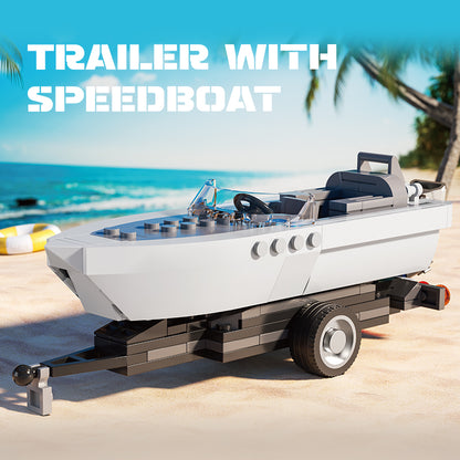 Xbert Trailer WITH Speedboat Building Block Set - 66115-1.jpg