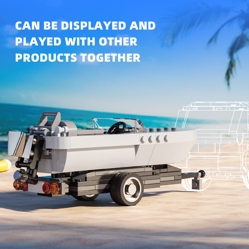 Xbert Trailer WITH Speedboat Building Block Set - 66115-2.jpg