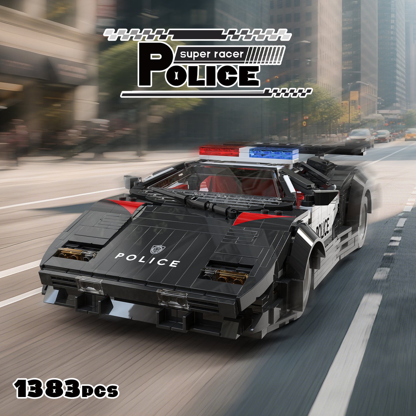 Xbert Police Super Racer Building Block Set - 66121-1.jpg