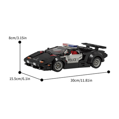 Xbert Police Super Racer Model Kit SKU image - 66121-尺寸-01.jpg