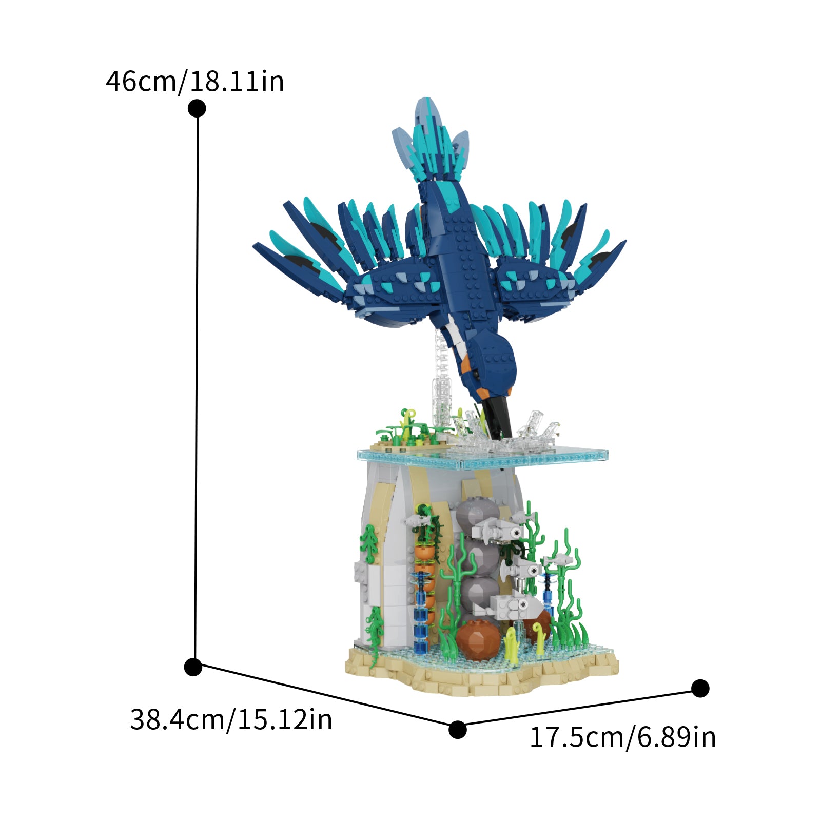 Xbert Kingfisher Building Set SKU image - 66137-尺寸-01.jpg
