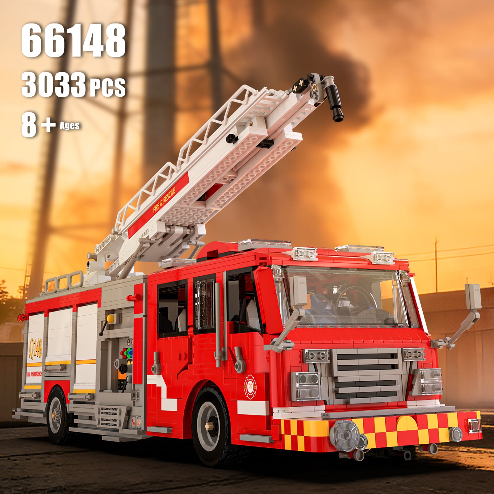 Xbert US Firetruck Elevated Water Towers Building Block Set - 66148-1-copy2.jpg