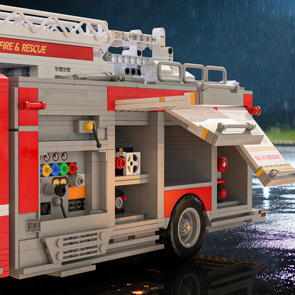 Xbert US Firetruck Elevated Water Towers Building Block Set - 66148-2.jpg