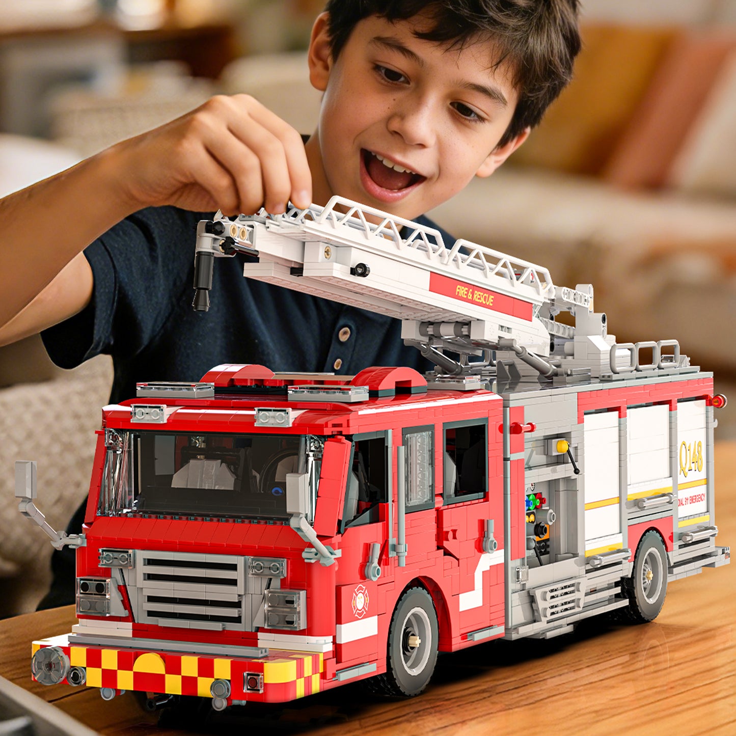 Xbert US Firetruck Elevated Water Towers Building Block Set - 66148-4.jpg