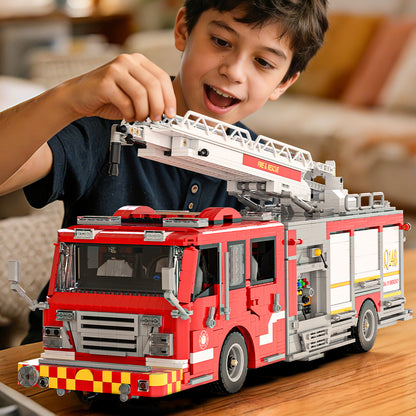 Xbert US Firetruck Elevated Water Towers Building Block Set - 66148-4.jpg