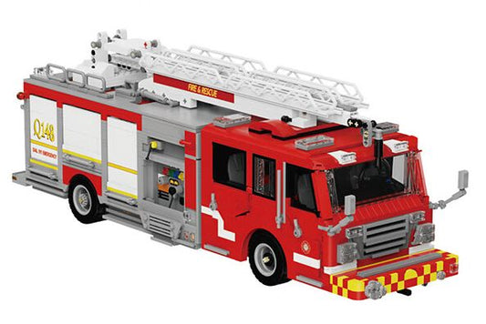 Xbert US Firetruck Elevated Water Towers Building Block Set - 66148-白底.jpg