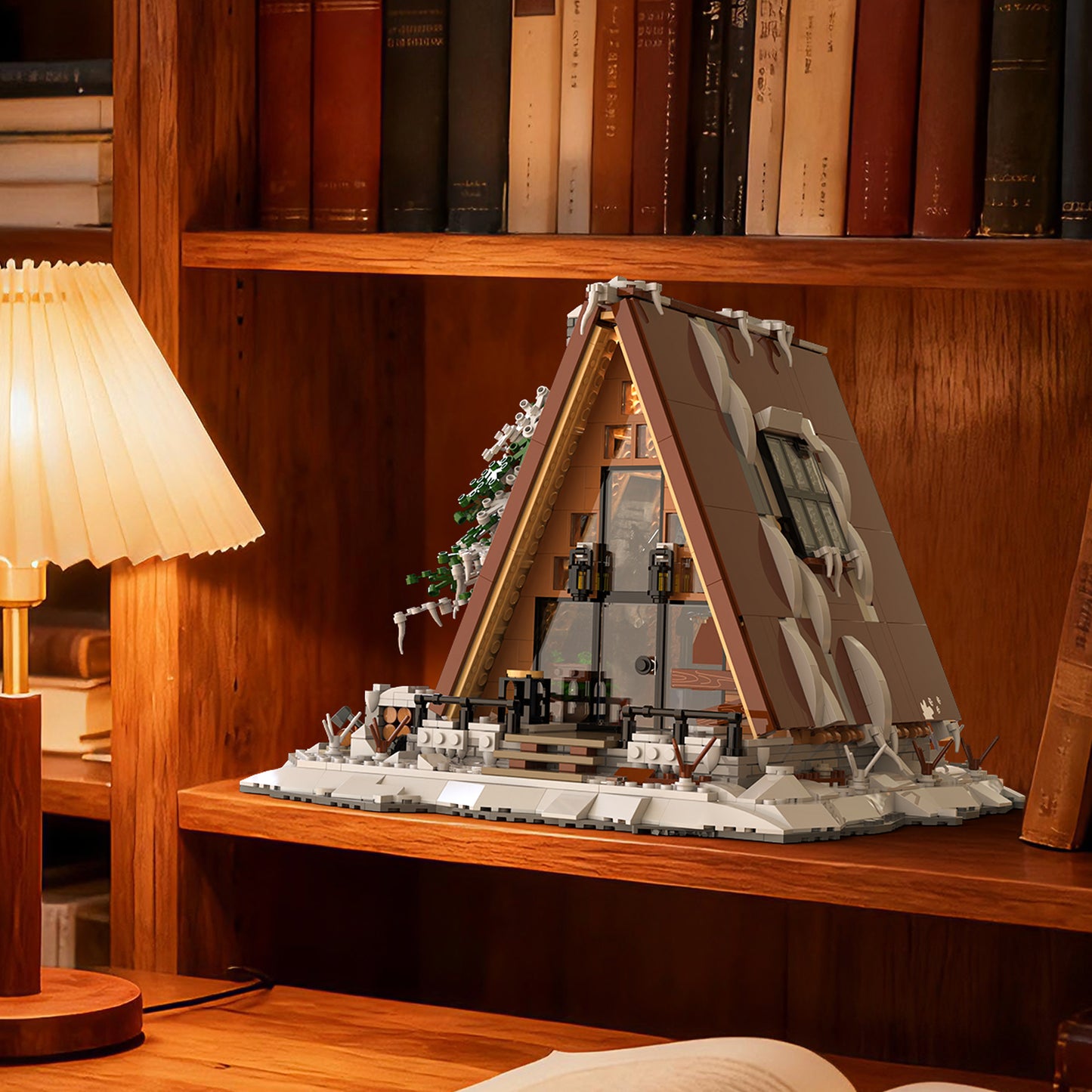 Xbert A-Frame Snow Cabin Building Block Set - 66151-3.jpg