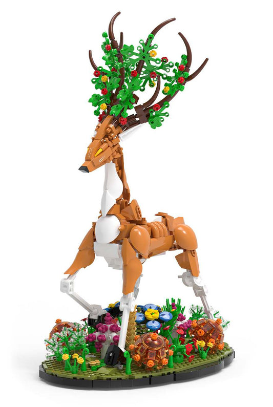 Xbert Deer In Bloom Building Block Set - 66191-白底.jpg