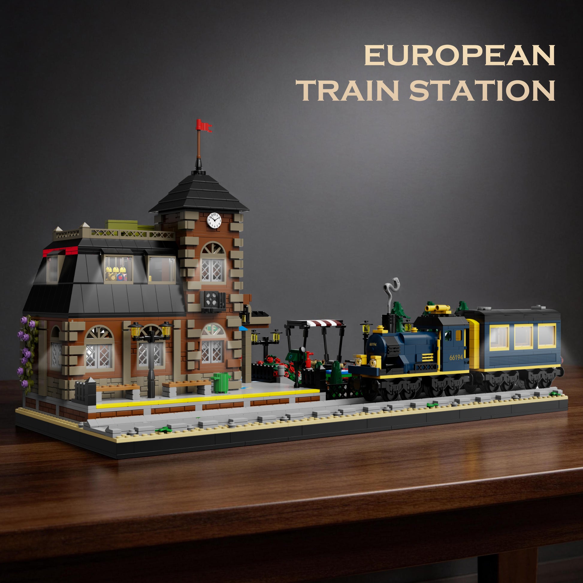 Xbert European Train Station Building Block Set - 66194-1.jpg