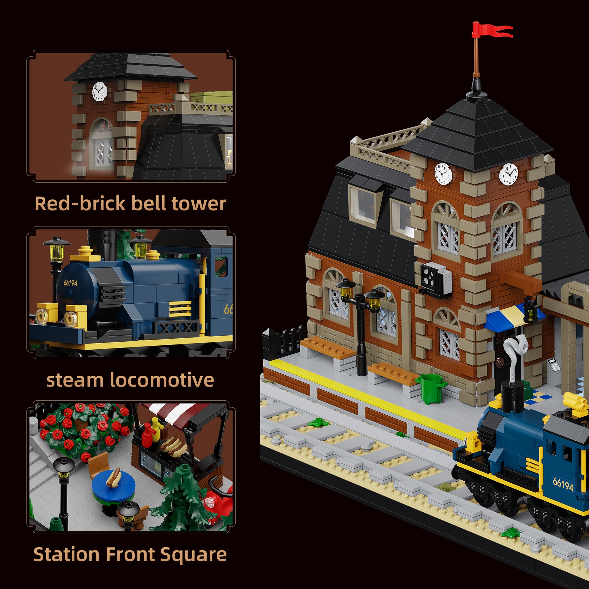 Xbert European Train Station Building Block Set - 66194-2.jpg