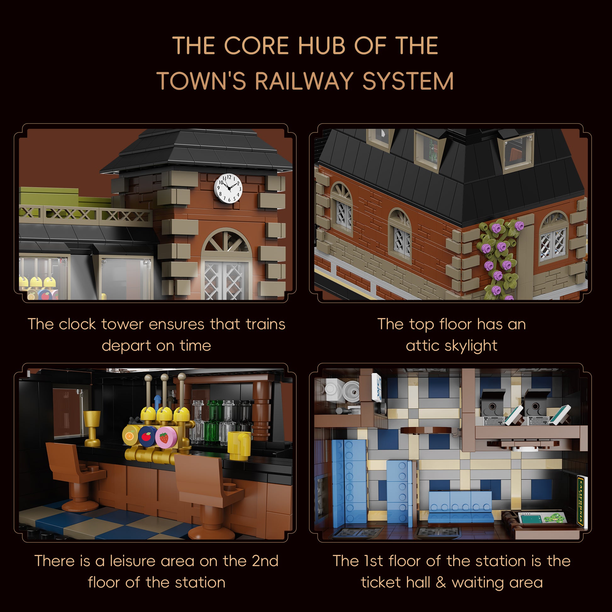 Xbert European Train Station Building Block Set - 66194-3.jpg